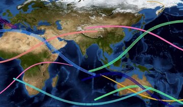 نقشه ۱۵ خورشیدگرفتگی طی ۲۰ سال آینده