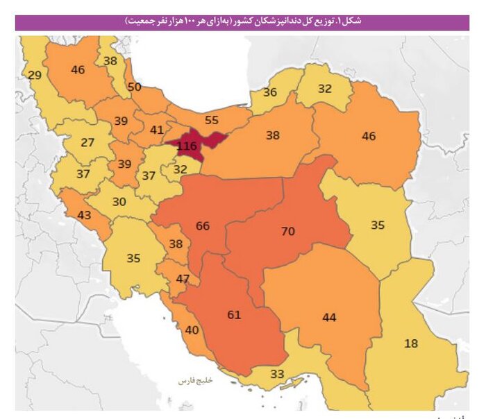 ایران چند دندانپزشک دارد؟ توزیع نامتوازن پاشنه آشیل ارتقای بهداشت دهان و دندان