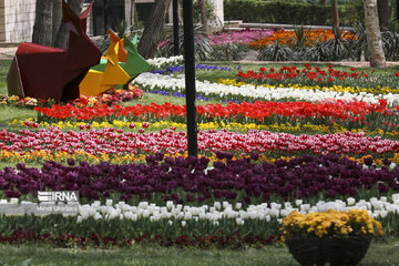 Festival de tulipanes en el parque Melat en Mashhad