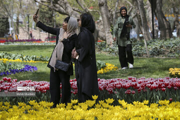 Festival de tulipanes en el parque Melat en Mashhad