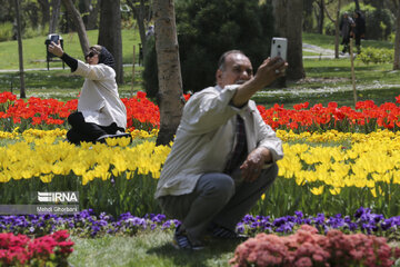 Festival de tulipanes en el parque Melat en Mashhad