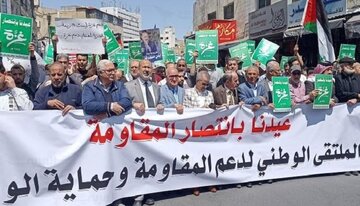 تظاهرات مردم اردن در حمایت از غزه و مطالبه لغو توافق سازش با رژیم صهیونیستی