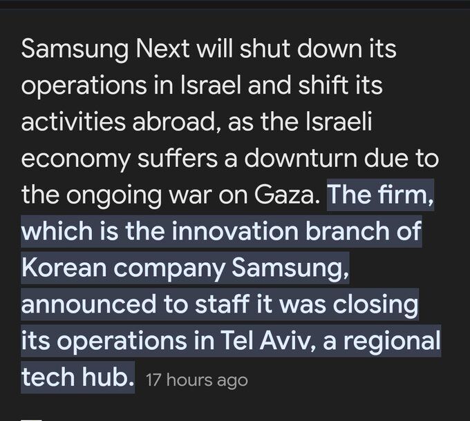 Samsung Next to leave Tel Aviv after regime’s downturn due to war
