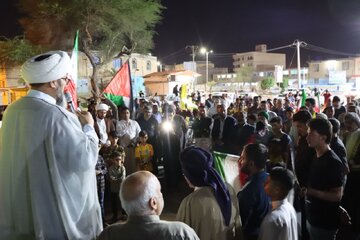 مردم شادگان در حمایت از پاسخ موشکی سپاه علیه رژیم صهیونیستی تجمع کردند