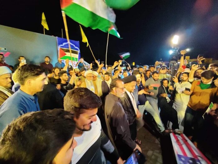 شادی حامیان عملیات وعده صادق در کراچی پاکستان + عکس