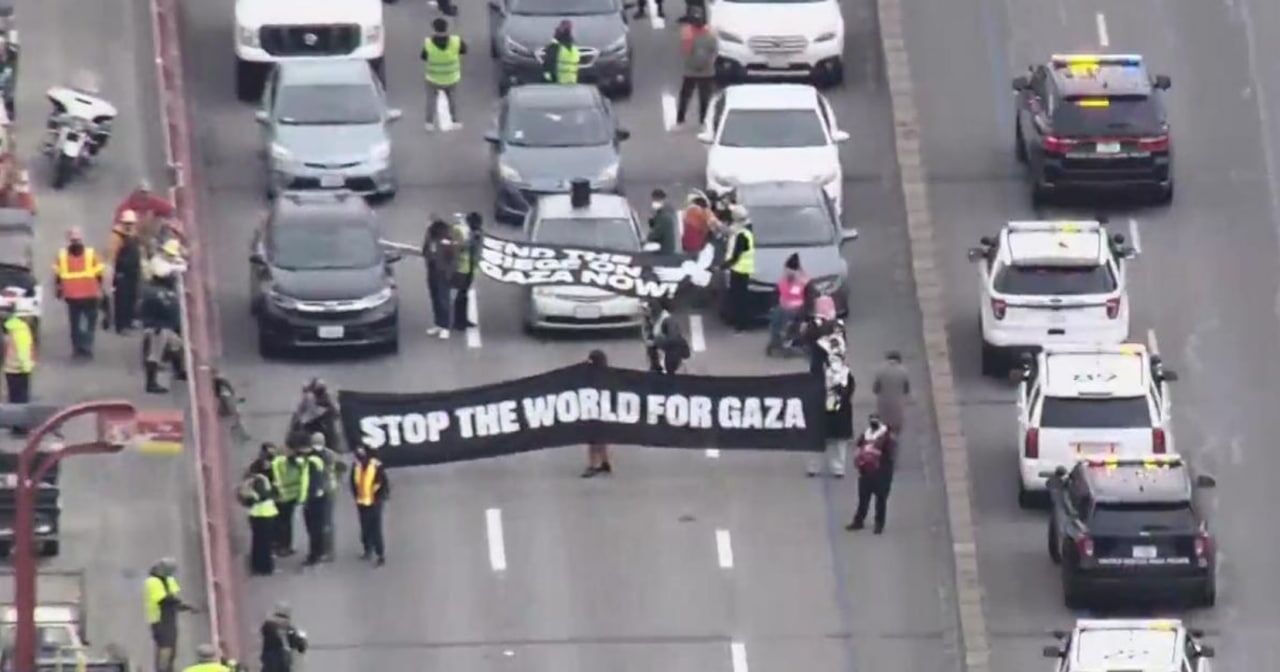 Pro-Palestine activists shut San Francisco's Golden Gate Bridge