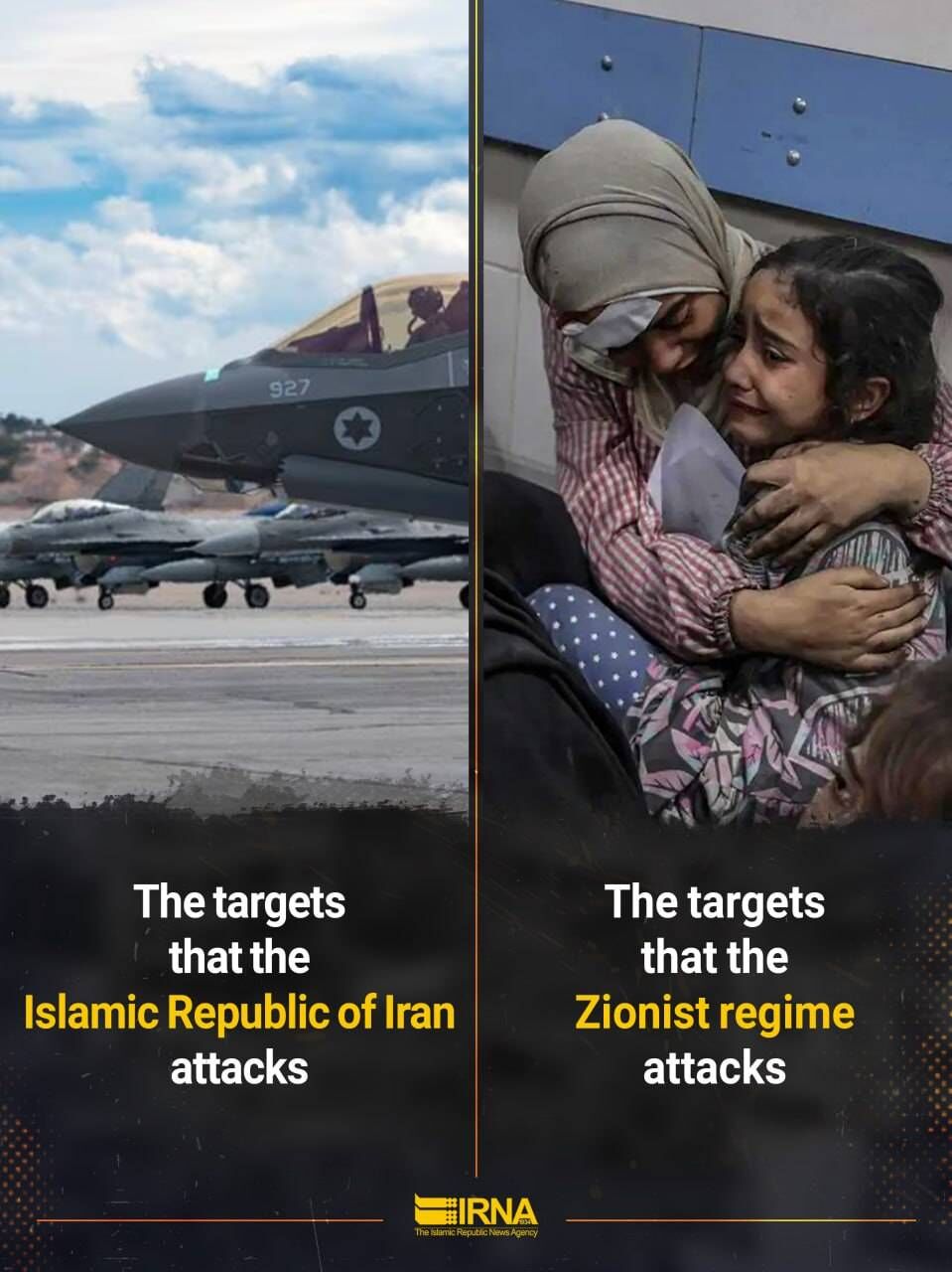 Comparing Iran, Zionist regime in terms of military targets