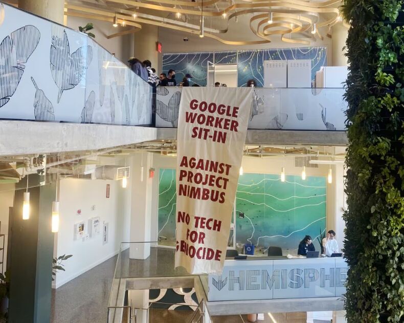 Google-Mitarbeiter protestierten gegen die Zusammenarbeit ihres Unternehmens mit dem zionistischen Regime