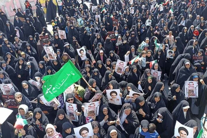 راهپیمایی حمایت از غزه و عملیات وعده صادق در خراسان جنوبی + فیلم