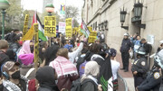 تحرکات ضدصهیونیستی جنبش دانشجویی در آمریکا و بی‌اعتباری آزادی بیان غربی+فیلم