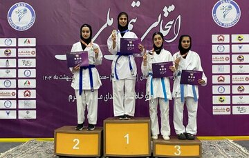 قهرمانان کاراته زیر ۲۱ سال دختران کشور معرفی شدند