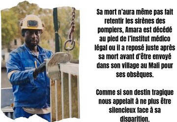 France : une manifestation pour réclamer « reconnaissance et justice pour Amara », l'ouvrier mort sur un chantier des JO 2024