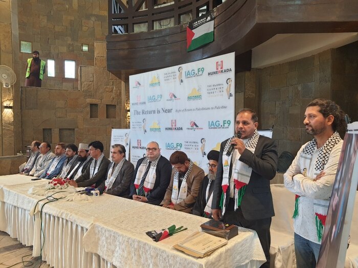 برگزاری نمایشگاه پوستر و نقاشی با موضوع فلسطین در پایتخت پاکستان + فیلم