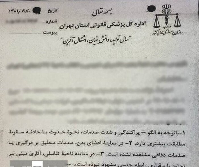 انتشار تصاویر و مستندات جدید از جزئیات پرونده مرگ نیکا شاکرمی