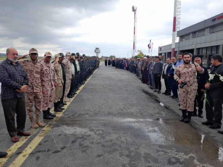 پیکر مطهر شهید "محمدشفیع فیضی زاده" وارد ایلام شد