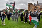 آسٹریلیا کی یونیورسٹیوں میں فلسطین کے حامیوں کا اجتماع اور احتجاج