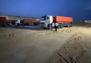 خسارت جزیی به گندم‌های نگهداری شده در مراکز روباز خوزستان در پی بارندگی وطوفان