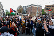 تظاهرات حامیان فلسطین در آمستردام به خشونت کشیده شد