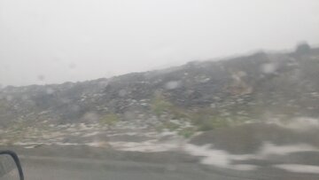 فیلمI برف و باران بهاری در جاده تربت‌حیدریه