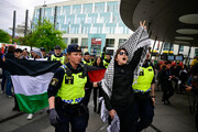 اعتراض حامیان فلسطین به شرکت نماینده رژیم صهیونیستی در مسابقه یوروویژن