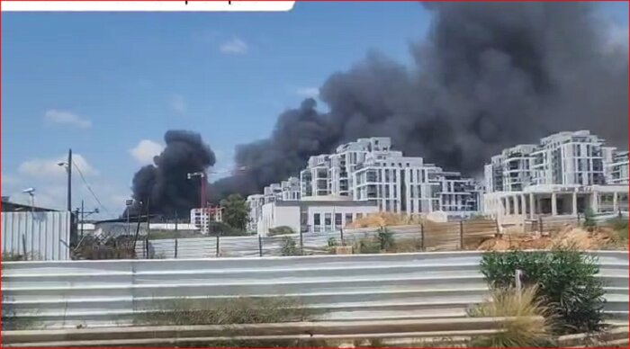 Пожар на военной базе израильского режима в Тель-Авиве