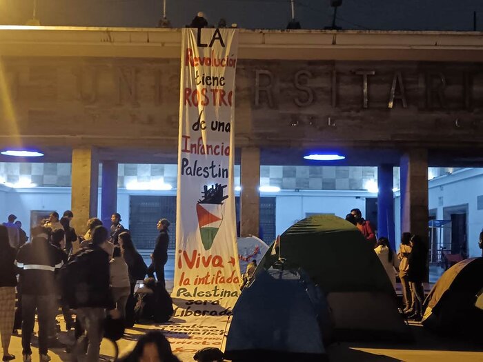 صف‌بندی دانشجویان شیلی، اکوادور و مکزیک علیه اسرائیل
