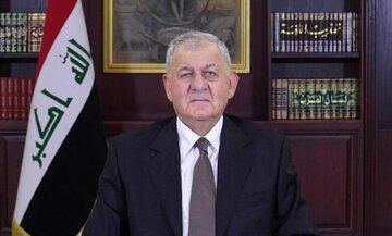 ابراز نگرانی رئیس جمهور عراق در پی حادثه بالگرد آیت الله رئیسی
