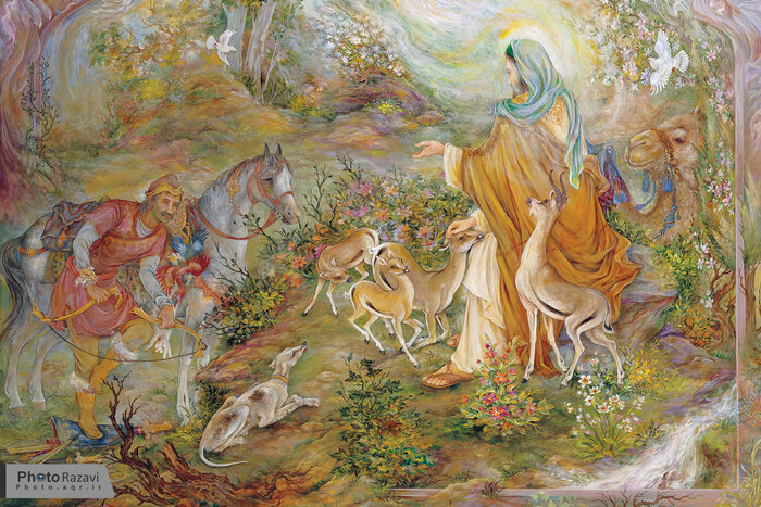 استاد فرشچیان شمایل امام رضا (ع) را خواب دید و نقاشی کرد