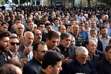 فیلم /اجتماع عزاداران غرب کرمانشاه در سوگ شهید جمهور