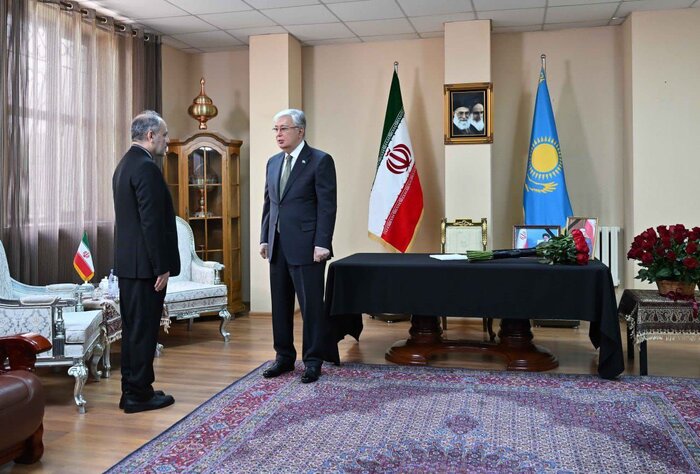 Kazakh president visits Iran embassy to condole Raisi passing