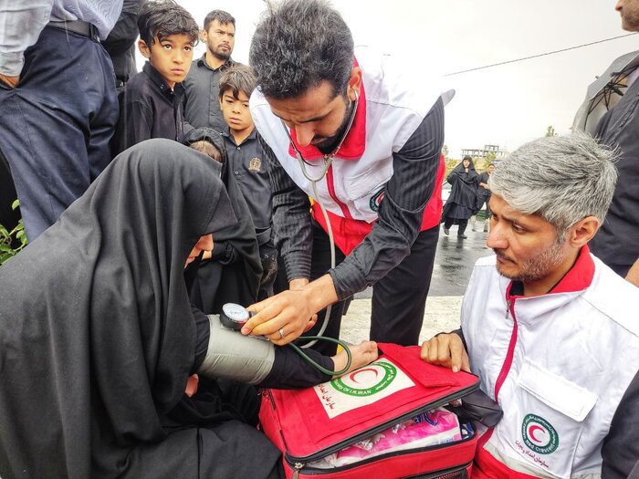 بیش از ۱۰۰۰ نفر از خدمات امدادی هلال احمر بهرهمند شدند