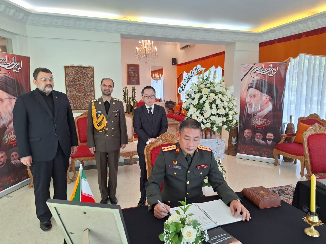 Book of condolence opens in Iran Embassy in Jakarta