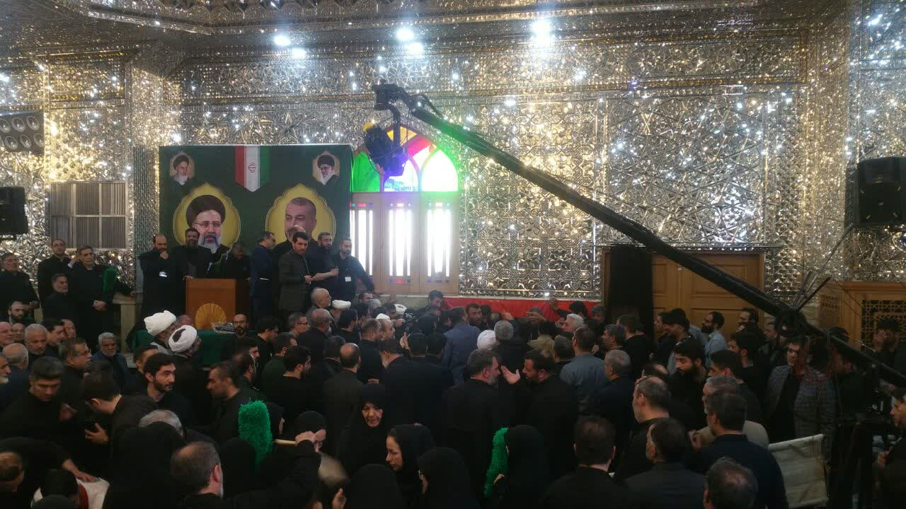 پیکر مطهر شهید امیرعبداللهیان در جوار مرقد مطهر حضرت عبدالعظیم آرام گرفت+ فیلم