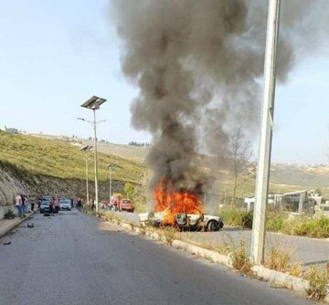 حمله پهپادی صهیونیست‌ها به خودروی امدادی در جنوب لبنان