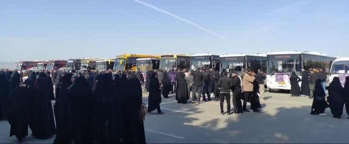 بیش از ۴۰ اتوبوس مردم سبزوار برای حضور در آیین تشییع شهید خدمت راهی مشهد شدند