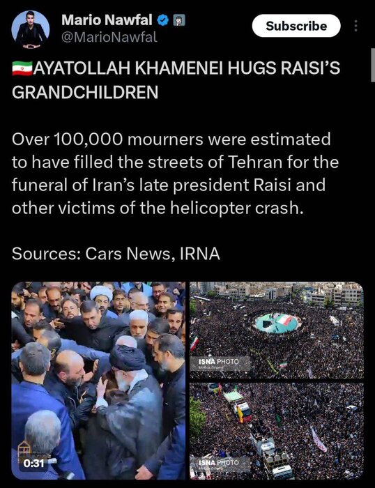 Foreign activists’ reactions to Raisi’s Tehran funeral