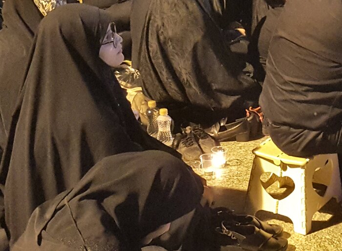 شام غریبان شهدای خدمت با غریو لبیک یا امام حسین(ع) + فیلم