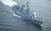 پاکستان یک کشتی جنگی در اقیانوس هند مستقر کرد + فیلم