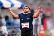 لاعب ايراني يتقلد الميدالية الفضية ببطولة العالم لألعاب القوى