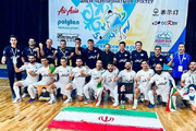 El equipo nacional de hockey de sala de Irán, campeón de Asia