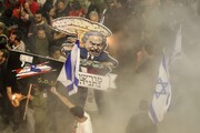 صهیونیست‌ها نتانیاهو را قاتل خواندند / درگیری پلیس با تظاهرات کنندگان در تل‌آویو + فیلم