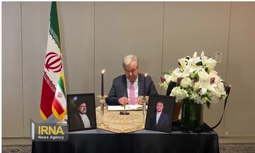 UN Secretary General pays tribute to Iran's martyred president and FM