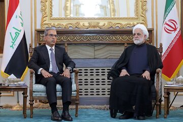 رئيس السلطة القضائية یؤکد علی متابعة القضايا القانونية والقضائية بين إيران والعراق