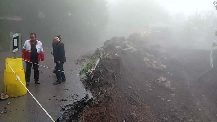 زیباترین جاده گردشگری مازندران گرفتار رانش زمین