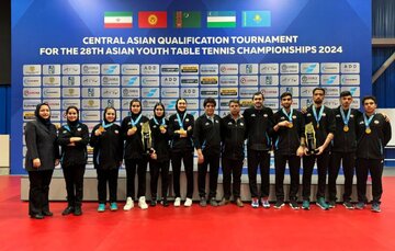 قهرمانی جوانان ایران در مسابقات تنیس روی میز آسیای میانه