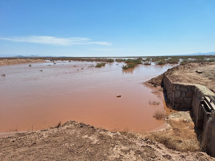 سیلابهای بهاری استخر ذخیره آب کویر سبزوار را آبگیری کرد