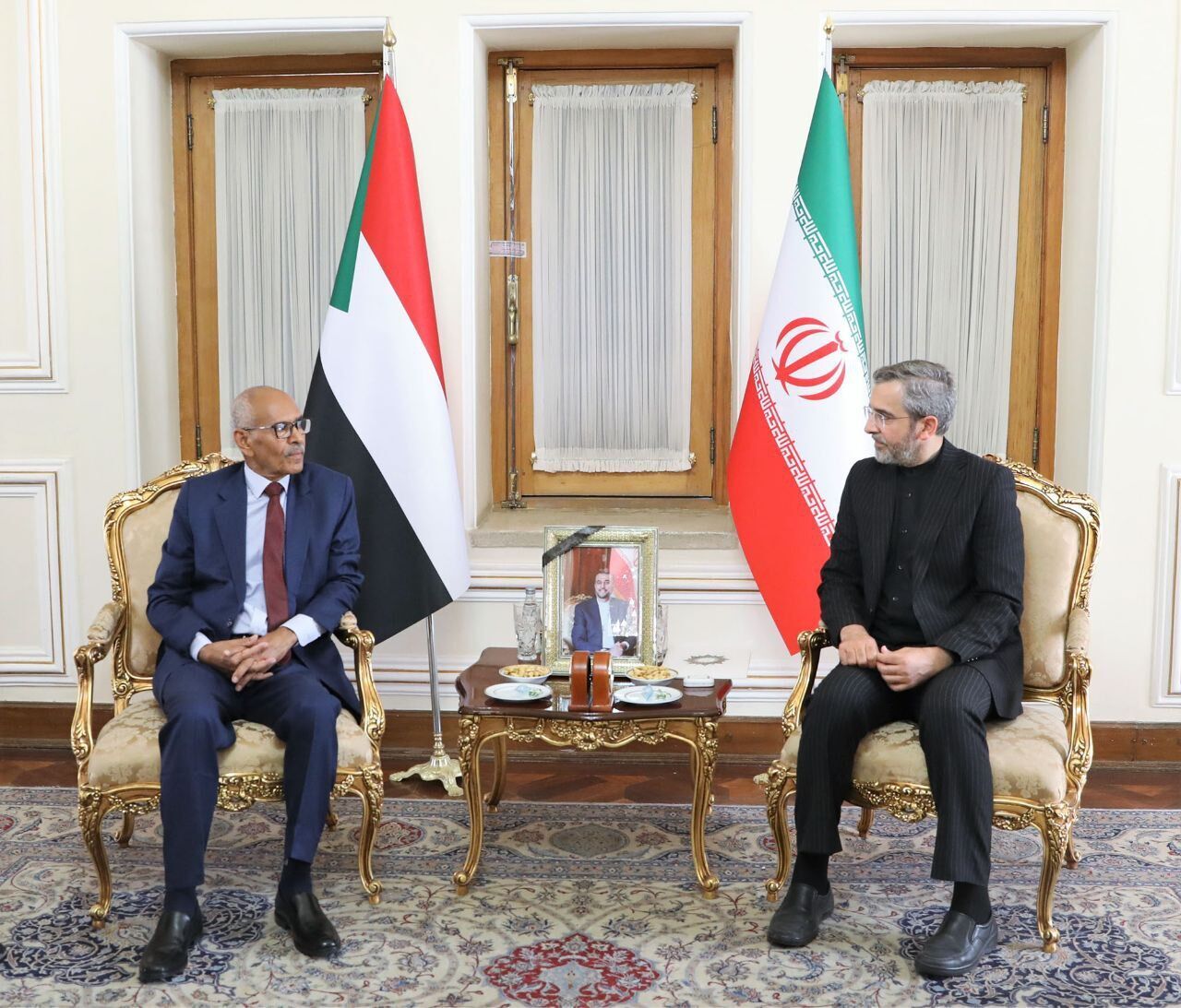 باقري يستقبل وزير الخارجية السوداني في طهران