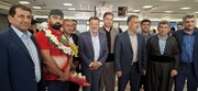 استقبال از «یاسین خسروی» قهرمان پارا دومیدانی جهان در کرمانشاه