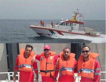 نجات ۱۱ سرنشین قایق غیرمجاز در آب‌های کیش