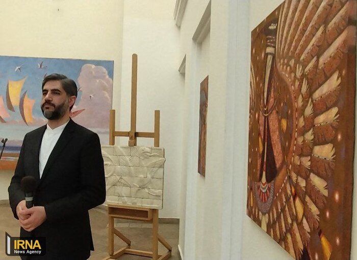 Russian painter’s expo inspired by Ferdowsi’s Shahnameh opens in Moscow